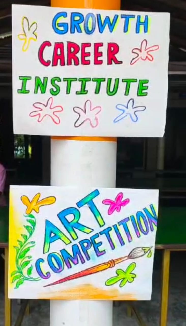 Winners with their artworks